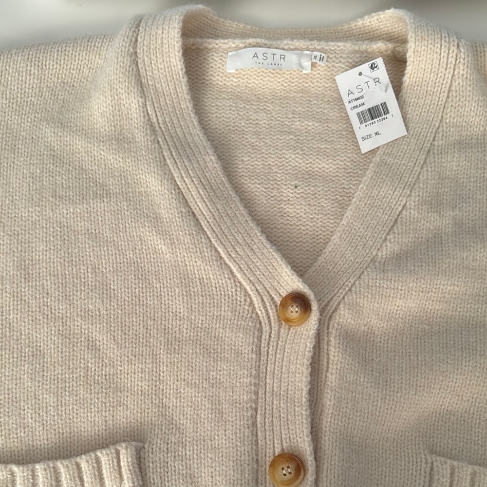 ASTR Cardigan Cream Sweater